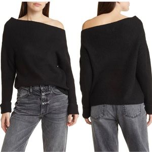 NWT Treasure & Bond Off Shoulder Black Sweater Nordstrom